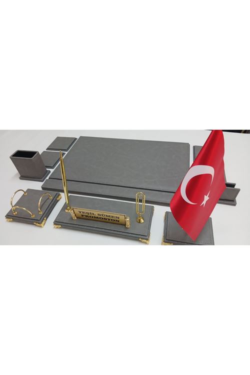 GRİ 2 FARKLI DERİ VE KİŞİYE ÖZEL PREMİUM LÜKS SÜMEN VE MAKAM TAKIM