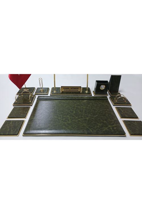 ZÜMRÜT YEŞİL VE GOLD KİŞİYE ÖZEL İSİMLİKLİ LÜKS TASARIM SÜMEN VE MAKAM TAKIMI