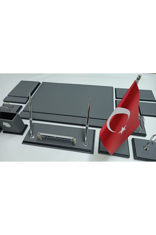 ASOS GRİ VE SİYAH KİŞİYE ÖZEL İSİMLİKLİ LÜKS TASARIM SÜMEN VE MAKAM TAKIMI