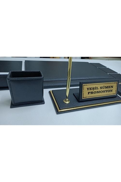 Siyah Kişiye Özel Isimlikli Sümen Takımı