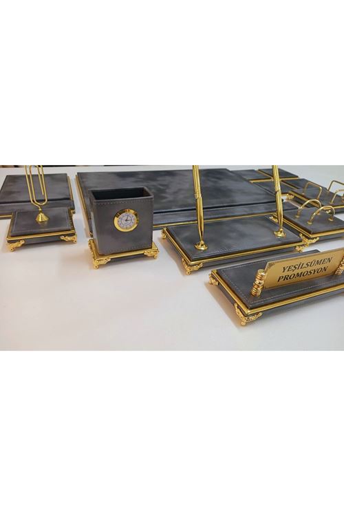 BULUT GRİ GOLD AYAKLI KİŞİYE ÖZEL İSİMLİKLİ SÜMEN VE MAKAM TAKIMI