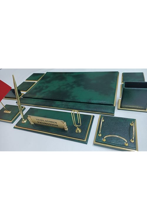 BULUT YEŞİL VE GOLD KİŞİYE ÖZEL İSİMLİKLİ LÜX TASARIM SÜMEN VE MAKAM TAKIMI