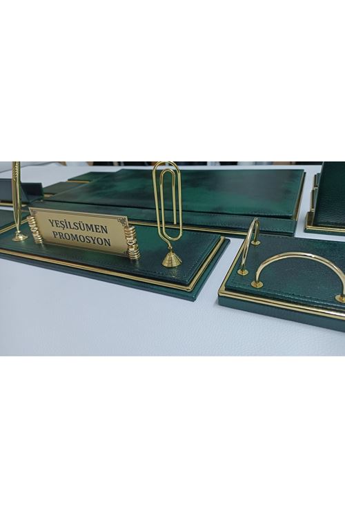 BULUT YEŞİL VE GOLD KİŞİYE ÖZEL İSİMLİKLİ LÜX TASARIM SÜMEN VE MAKAM TAKIMI