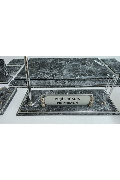 Mermer ANTRASİT Ve GÜMÜŞ LÜKS TASARIM SÜMEN VE MAKAM TAKIMI