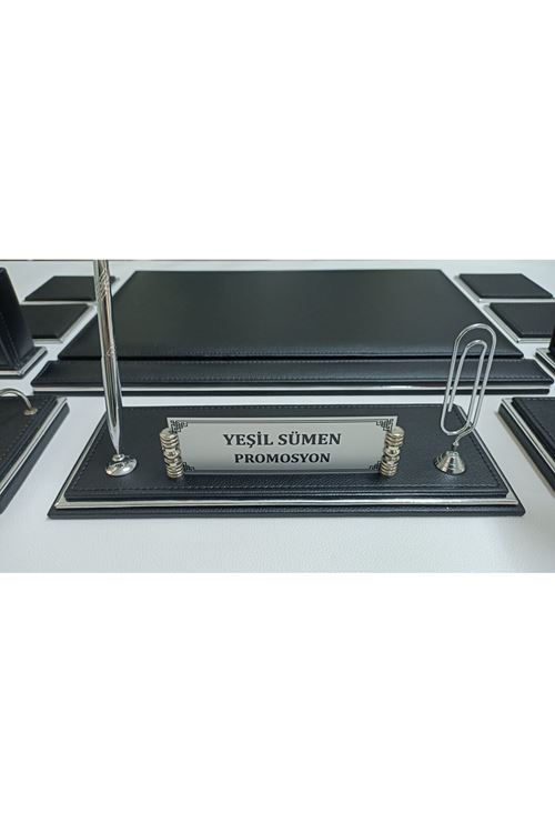 Siyah Ve Gümüş Kişiye Özel Isiml,ikli Lüx Tasarım Sümen Ve Makam Takımı