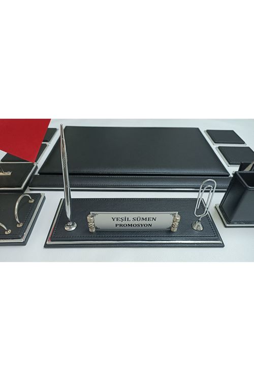 Siyah Ve Gümüş Kişiye Özel Isiml,ikli Lüx Tasarım Sümen Ve Makam Takımı