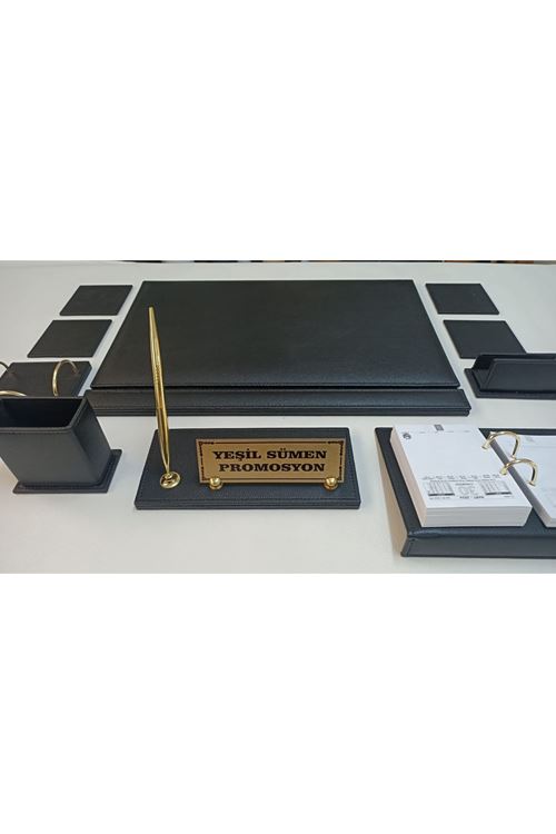 Siyah Gold Isimlikli Lüx Sümen Takımı