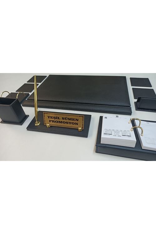 Siyah Gold Isimlikli Lüx Sümen Takımı