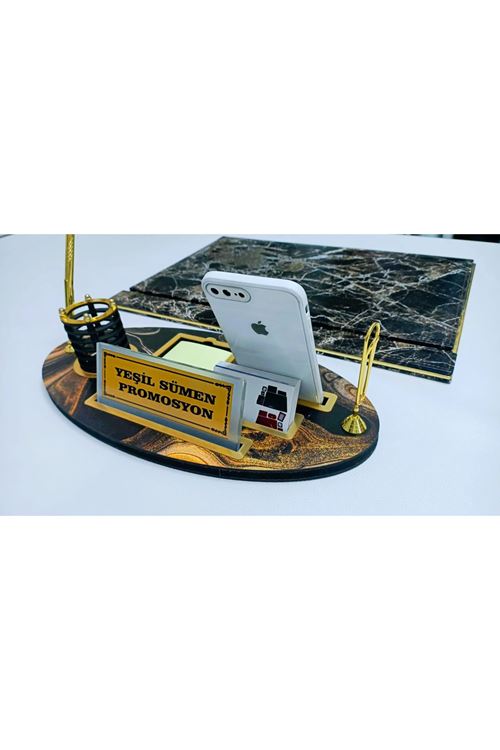 KAHVE MERMER VE GOLD KİŞİYE ÖZEL İSİMLİK SETİ