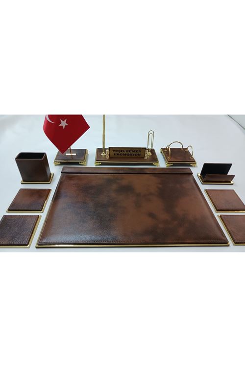 POYRAZ BULUT KAHVE VE GOLD KİŞİYE ÖZEL İSİMLİKLİ LÜKS TASARIM SÜMEN VE MAKAM TAKIMI