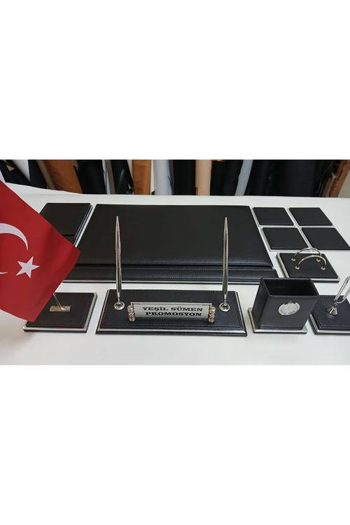ASOS SİYAH VE GÜMÜŞ KİŞİYE ÖZEL PREMİUM SÜMEN VE MAKAM TAKIMI