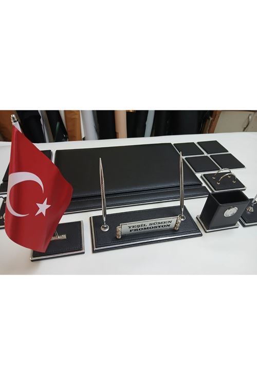 ASOS SİYAH VE GÜMÜŞ KİŞİYE ÖZEL PREMİUM SÜMEN VE MAKAM TAKIMI