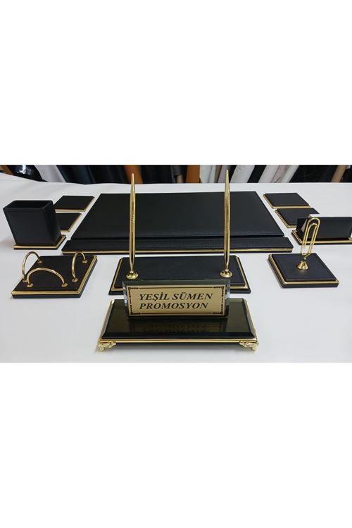 SİYAH VE GOLD KRİSTAL İSİMLİKLİ SÜMEN VE MAKAM TAKIMI
