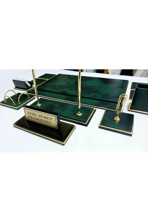 KRİSTAL İSİMLİKLİ BULUT YEŞİL VE GOLD SÜMEN VE MAKAM TAKIMI