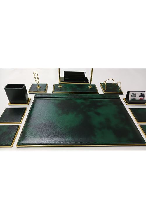 KRİSTAL İSİMLİKLİ BULUT YEŞİL VE GOLD SÜMEN VE MAKAM TAKIMI