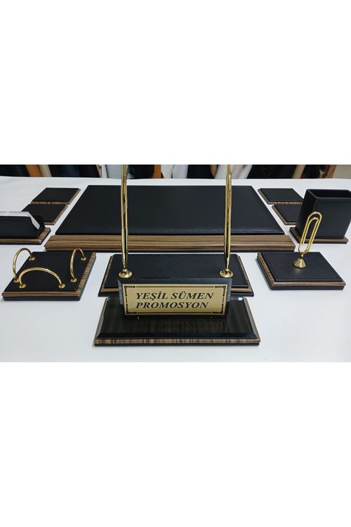 KRİSTAL İSİMLİKLİ AHŞAP VE SİYAH SÜMEN VE MAKAM TAKIMI