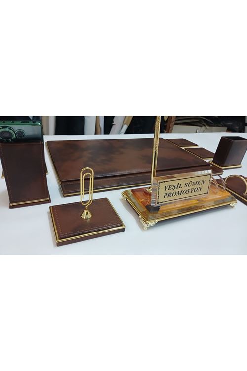 HÜRREM KRİSTAL İSİMLİKLİ BULUT KAHVE VE  GOLD DERİDEN OLUŞAN PREMİUM SÜMEN VE MAKAM TAKIMI