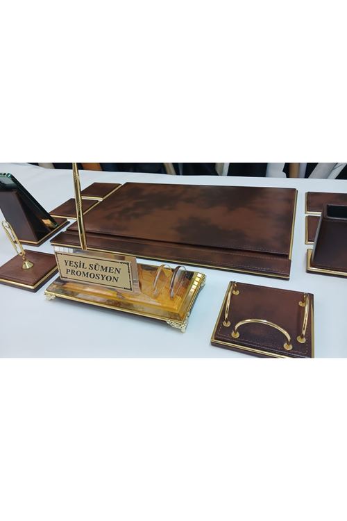 HÜRREM KRİSTAL İSİMLİKLİ BULUT KAHVE VE  GOLD DERİDEN OLUŞAN PREMİUM SÜMEN VE MAKAM TAKIMI