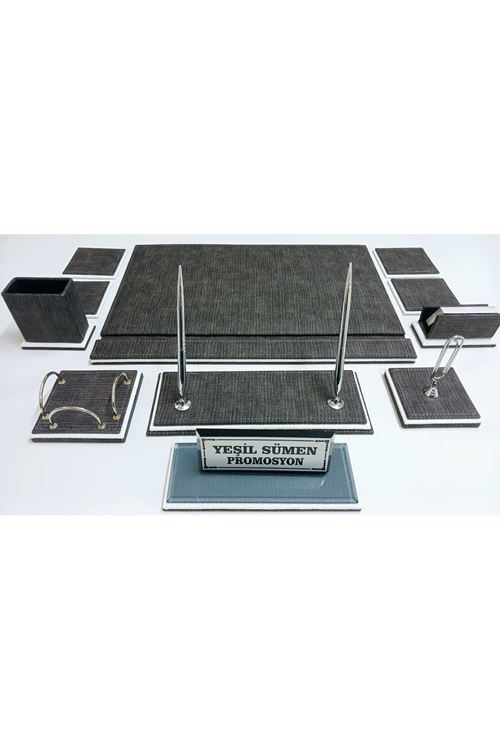 GRİ VE BEYAZ TASARIM KRİSTAL CAM KİŞİYE ÖZEL İSİMLİKLİ LÜKS TASARIM SÜMEN VE MAKAM TAKIMI