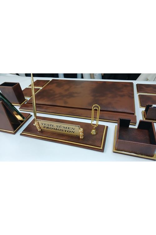 NEVA BULUT KAHVE VE GOLD LÜKS SÜMEN VE MAKAM TAKIMI