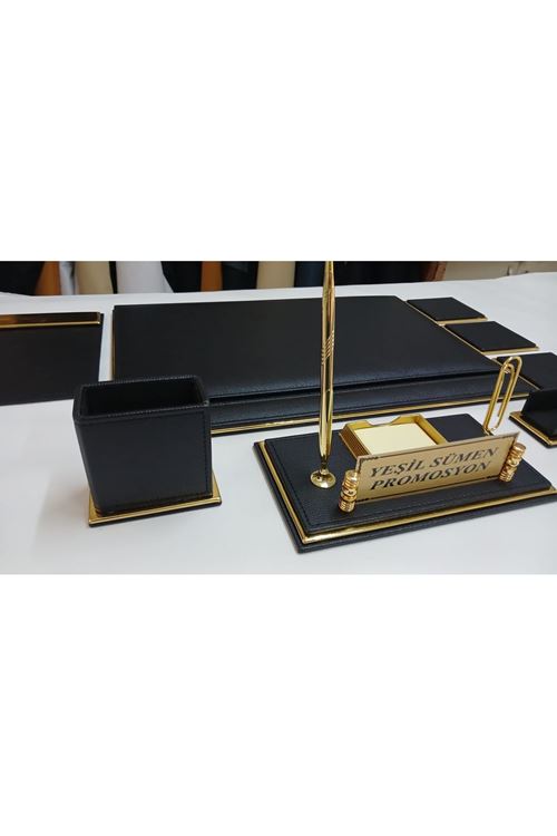 ARVEN SİYAH VE GOLD DERİDEN OLUŞAN LÜKS SÜMEN VE MAKAM TAKIMI