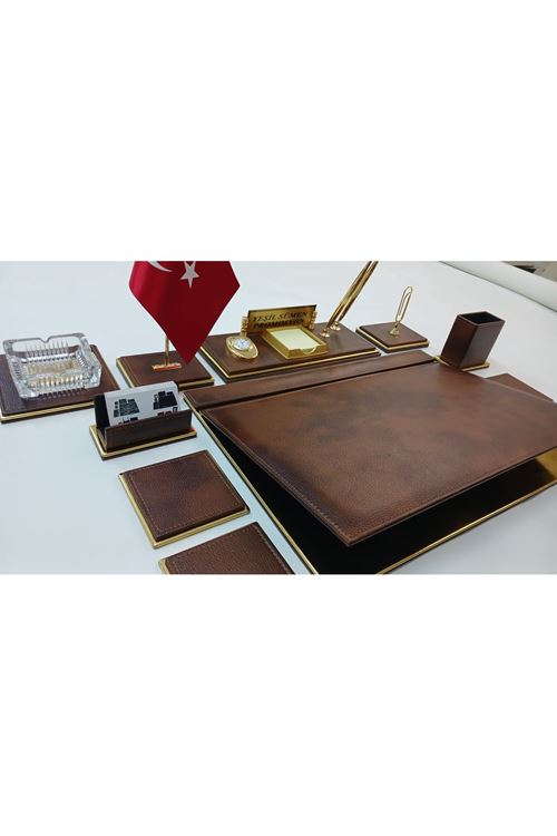 HÜMA BULUT KAHVE VE GOLD PREMİUM SÜMEN VE MAKAM TAKIMI 