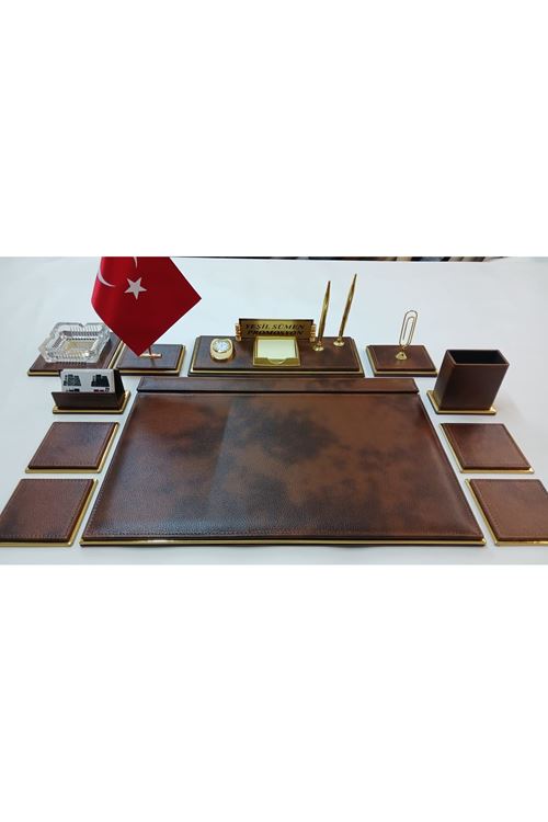 HÜMA BULUT KAHVE VE GOLD PREMİUM SÜMEN VE MAKAM TAKIMI 