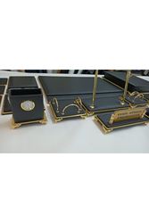 PAYİTAHT SİYAH VE GOLD KİŞİYE ÖZEL İSİMLİKLİ LÜKS TASARIM SÜMEN VE MAKAM TAKIMI