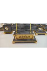 BULUT GRİ GOLD AYAKLI KİŞİYE ÖZEL İSİMLİKLİ SÜMEN VE MAKAM TAKIMI