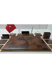 Bulut Kahve Ve Gold Kişiye Özel Isimlikli Sümen Ve Makam Takımı