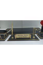 Gold Ve Siyah Isimlikli Lüx Tasarım Sümen Ve Makam Takımı