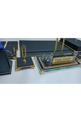 SULTAN SİYAH VE GOLD KRİSTAL KİŞİYE ÖZEL İSİMLİKLİ LÜKS TASARIM SÜMEN VE MAKAM TAKIMI