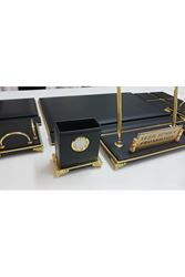 SİYAH GOLD AYAKLI PREMİUM SÜMEN VE MAKAM TAKIMI 