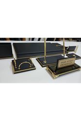 SİYAH VE GOLD KRİSTAL İSİMLİKLİ SÜMEN VE MAKAM TAKIMI