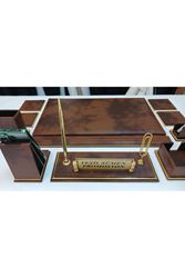NEVA BULUT KAHVE VE GOLD LÜKS SÜMEN VE MAKAM TAKIMI