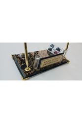 SULTAN SİYAH GOLD İŞLEMELİ KRİSTAL KİŞİYE ÖZEL İSİMLİK SETİ