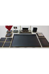 HÜNKAR SİYAH GOLD KRİSTAL CAM İSİMLİKLİ LÜKS TASARIM SÜMEN VE MAKAM TAKIMI